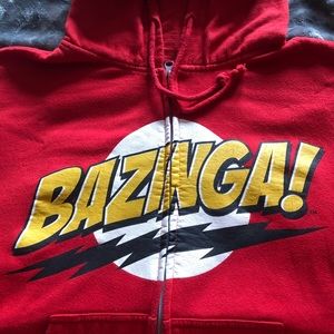 The Big Bang Theory Red Bazinga Sweatshirt Size M